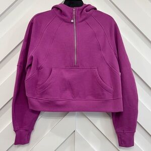 NWT Lululemon Scuba Oversized Half Zip Hoodie Size XS/Small In Vivid Plum
